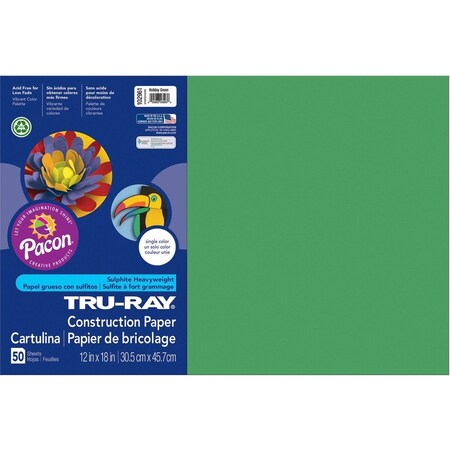 Tru-Ray Paper, Const, 12X18, Hygn, 50Sh, PK25 PAC102961